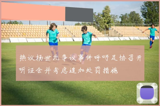 热议杨世元争议事件呼吁足协召开听证会并考虑追加处罚措施